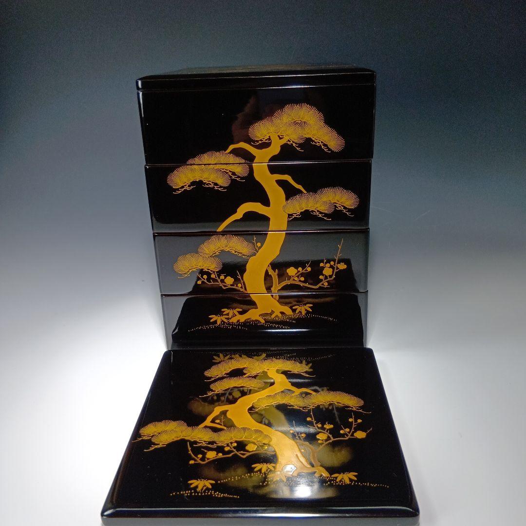 値下げ！輪島塗　松竹梅蒔絵小重箱　共箱