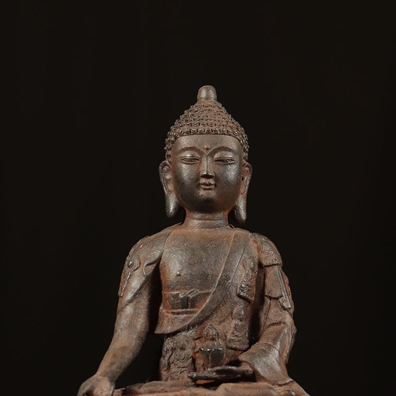 鉄器 鉄仏 千衣仏 釈迦牟尼仏坐像 仏教美術 工芸品 置物