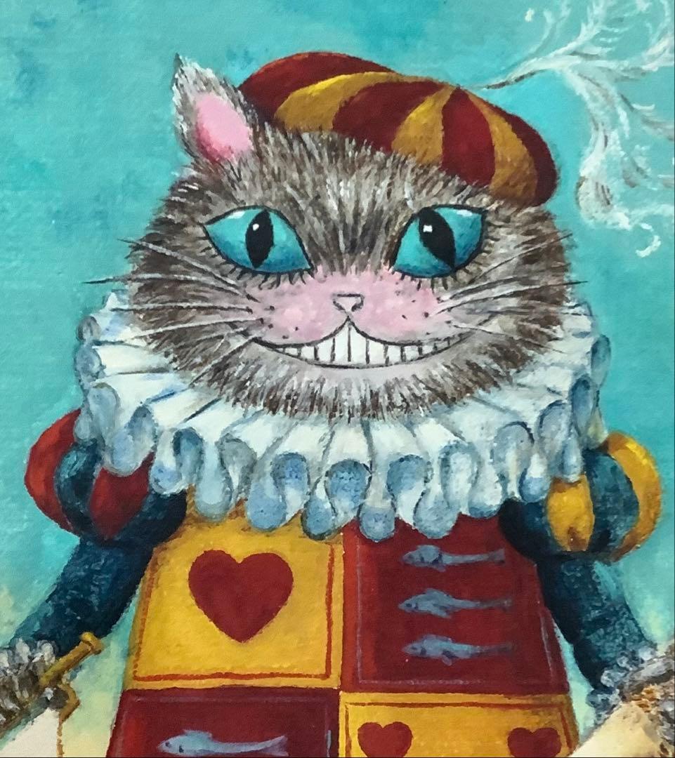 不思議の国のアリス 堀千里 絵画 版画 額縁 額装 アート 希少 声優 中島千里