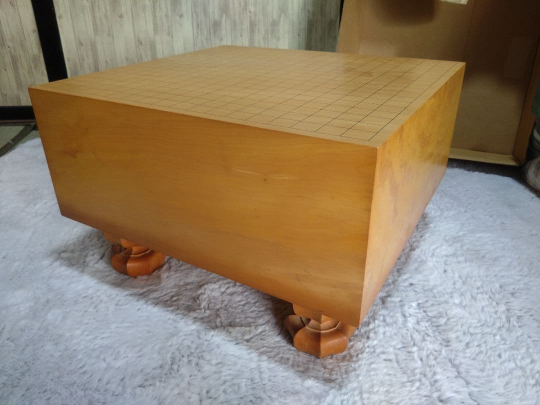 値下げ【囲碁】国産本榧　囲碁盤6.2寸　足つき