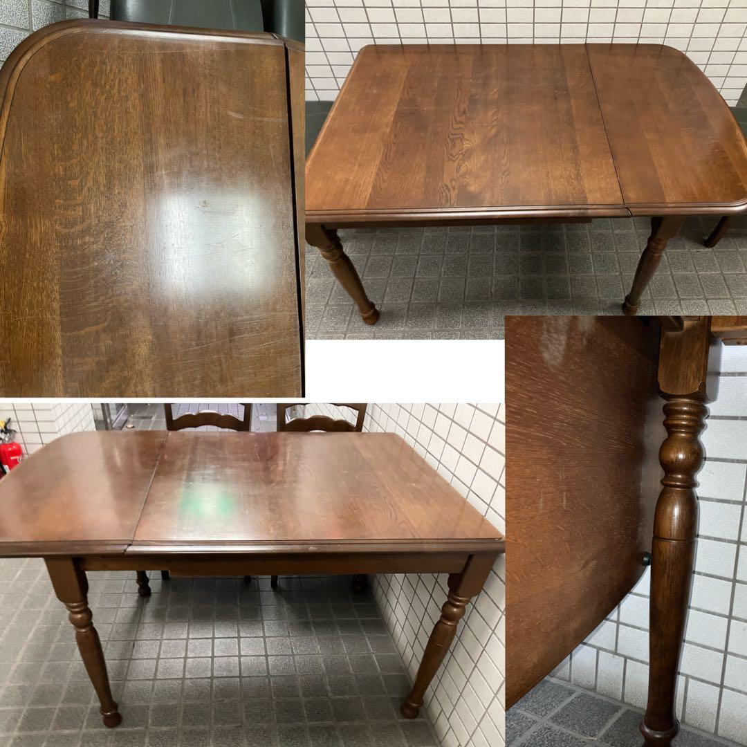 karimokuカリモク 伸長式ダイニングテーブル+チェア5点セットバタフライ