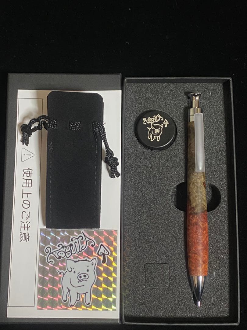 こぶた工房 シャープペンシル 極上花梨瘤 青赤 グロテスク0.5mm - メルカリ