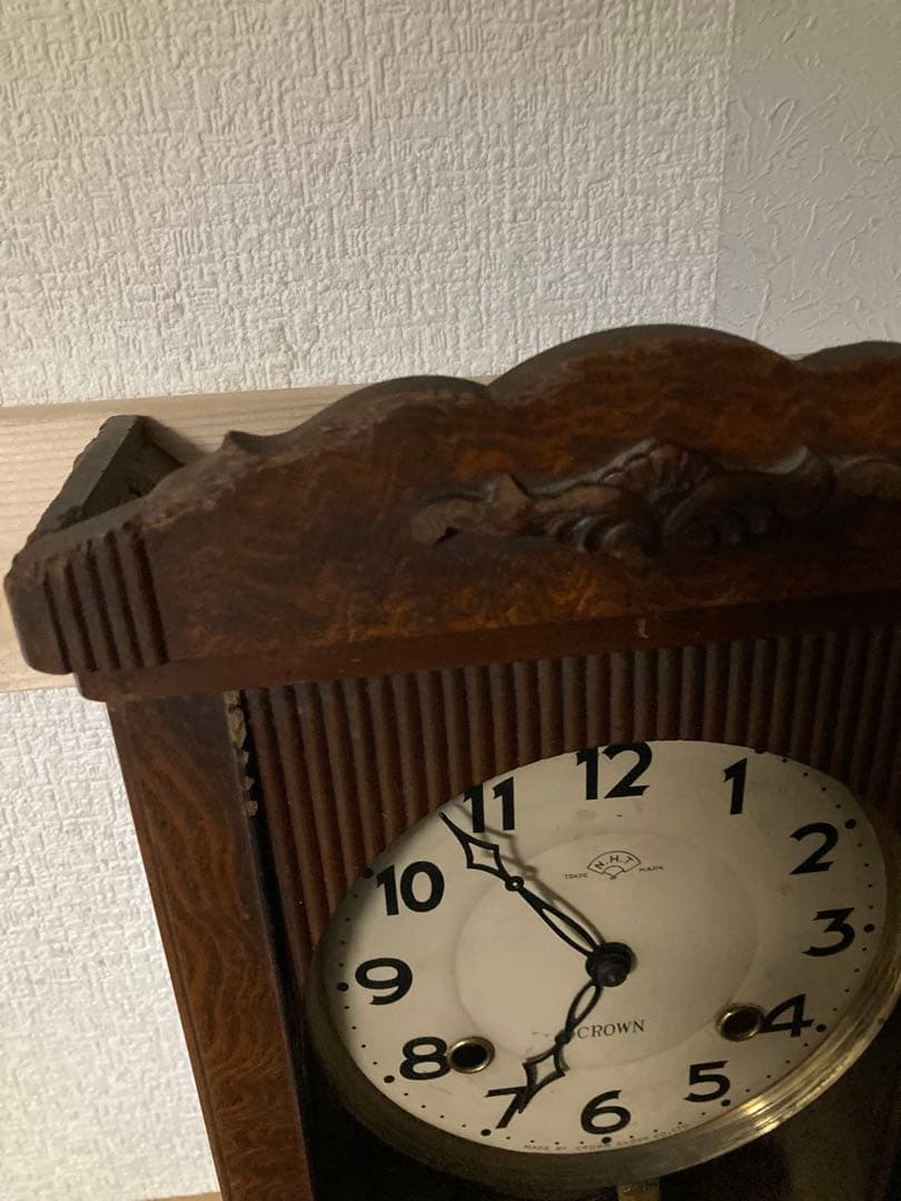 アンティーク柱時計 堀田時計 8日巻ボンボン時計稼働中