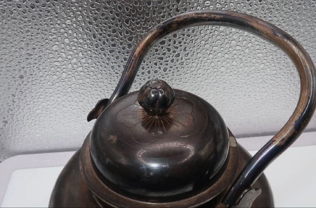 純銀製】銀瓶 やかん 急須 湯沸かし 煎茶道具 茶道具 金属工芸 約214g