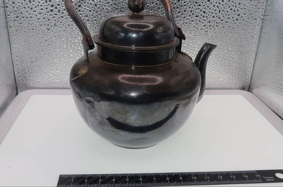 純銀製】銀瓶 やかん 急須 湯沸かし 煎茶道具 茶道具 金属工芸 約214g