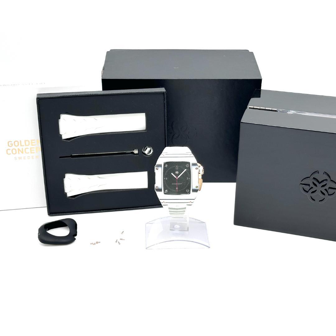 M4018 ゴールデンコンセプト ウォッチケース SS×ラバー 替ベルトあり