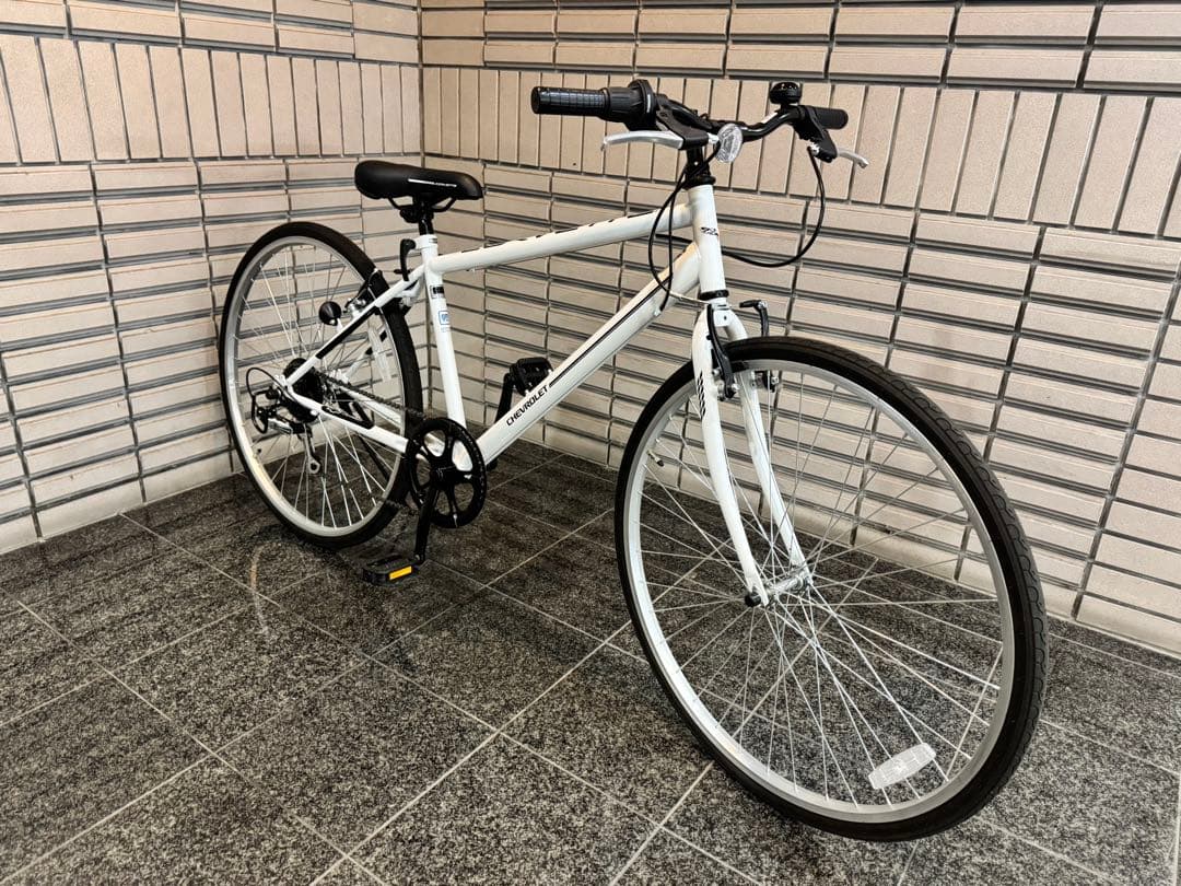 即乗りOK】街乗り自転車 ホワイト 状態良好 通勤・通学 ロードバイク