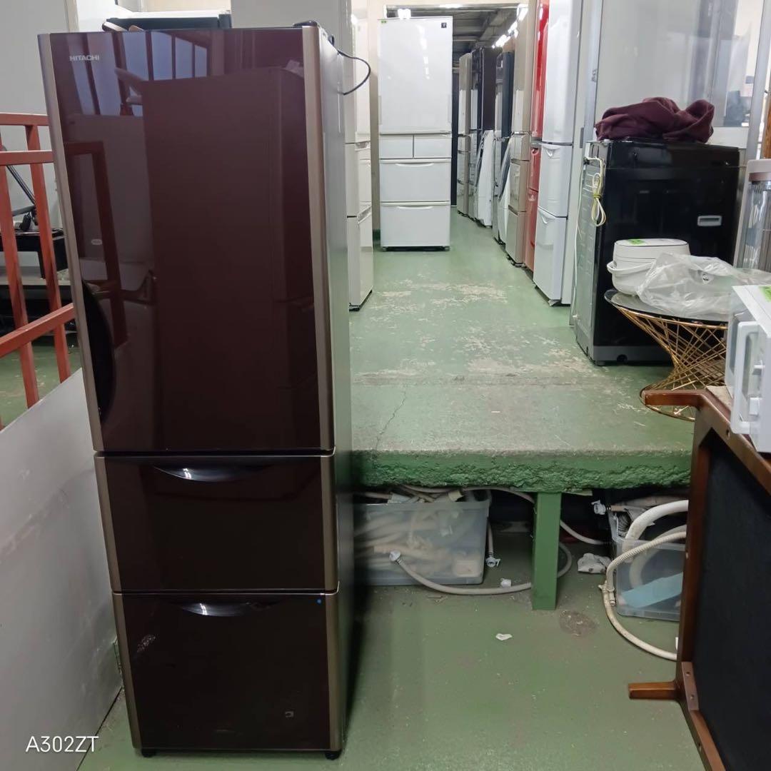 456 関東配送　大型冷蔵庫　右開き　自動製氷機付　格安　300L強　保証込