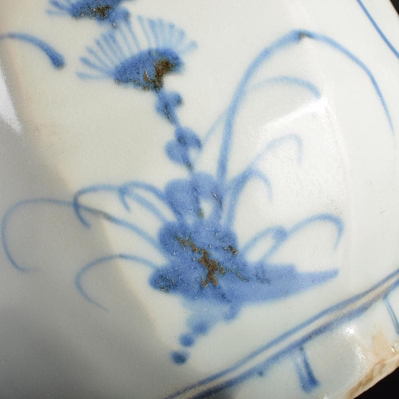 山の暮らし様専用 朝鮮美術 李朝 高麗白磁 染付 花文八角