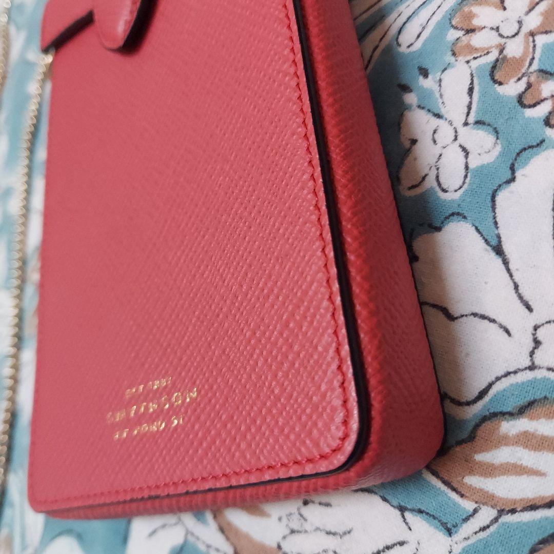 SHIN様　スマイソン　スマホショルダー　コーラルピンク