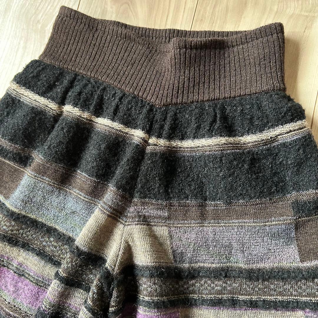 美品＊佐藤繊維 M&KYOKO エムアンドキョウコ ニットパンツ モヘヤ混
