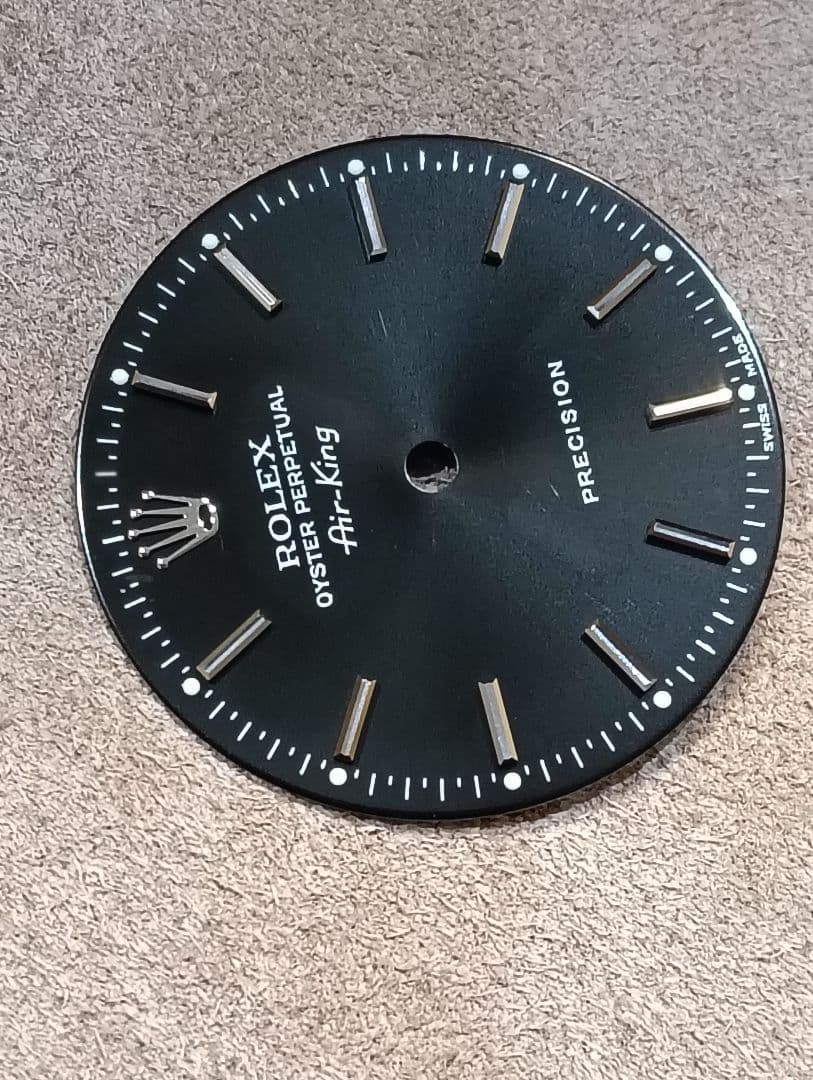 ロレックス　14000 エアキング　黒文字盤　針付き　air king