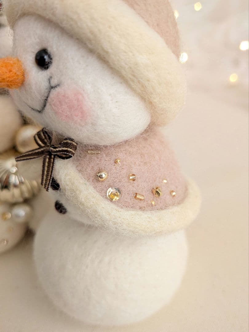 クリスマス飾り】フェルトボールツリー&スノーマンのセットアイテム