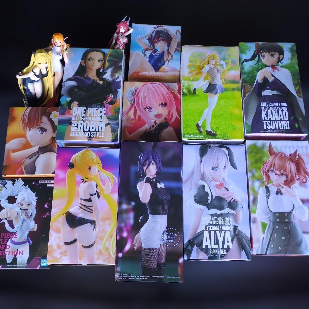 美少女フィギュアセット BiCute レゼ とらぶる とある ワンピース ウマ