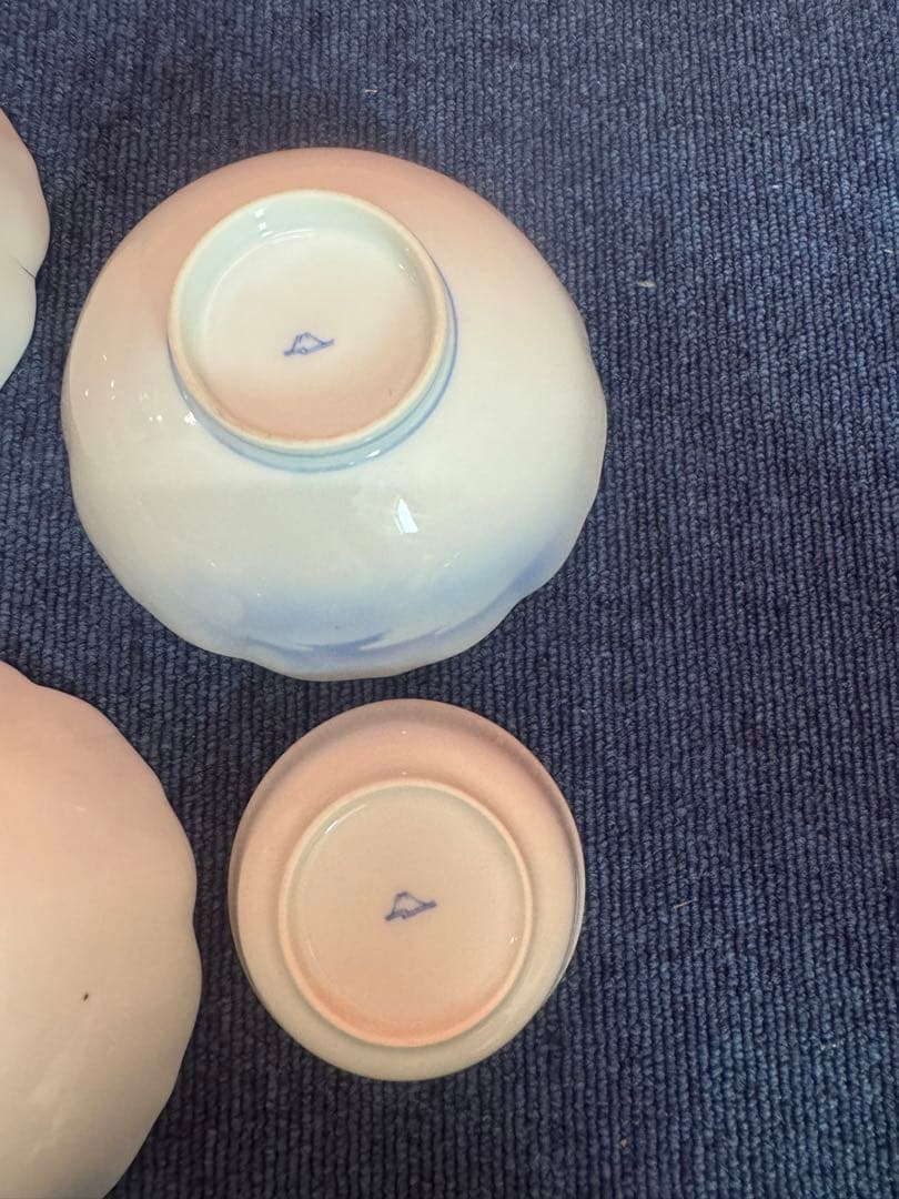 1701 深川製磁 富士山 花型皿3客 丸皿5客の通販はau PAY マーケット