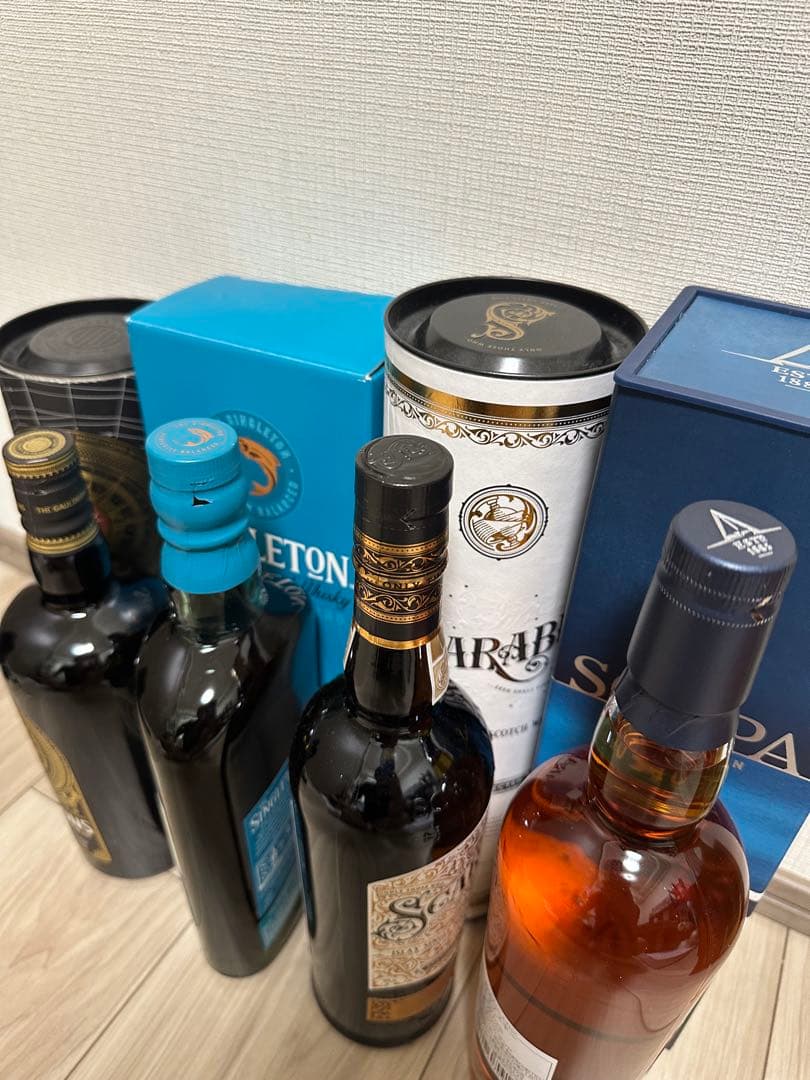 ゴールドロンズ、シングルトン18年、スカラバス、スキャパスキレン4本