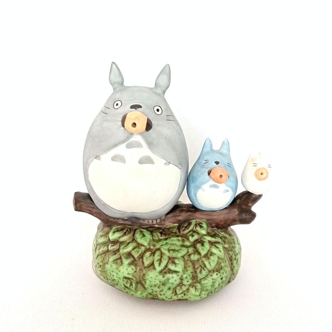 となりのトトロ オカリナ3匹 ジブリ 陶器 オルゴール 置物