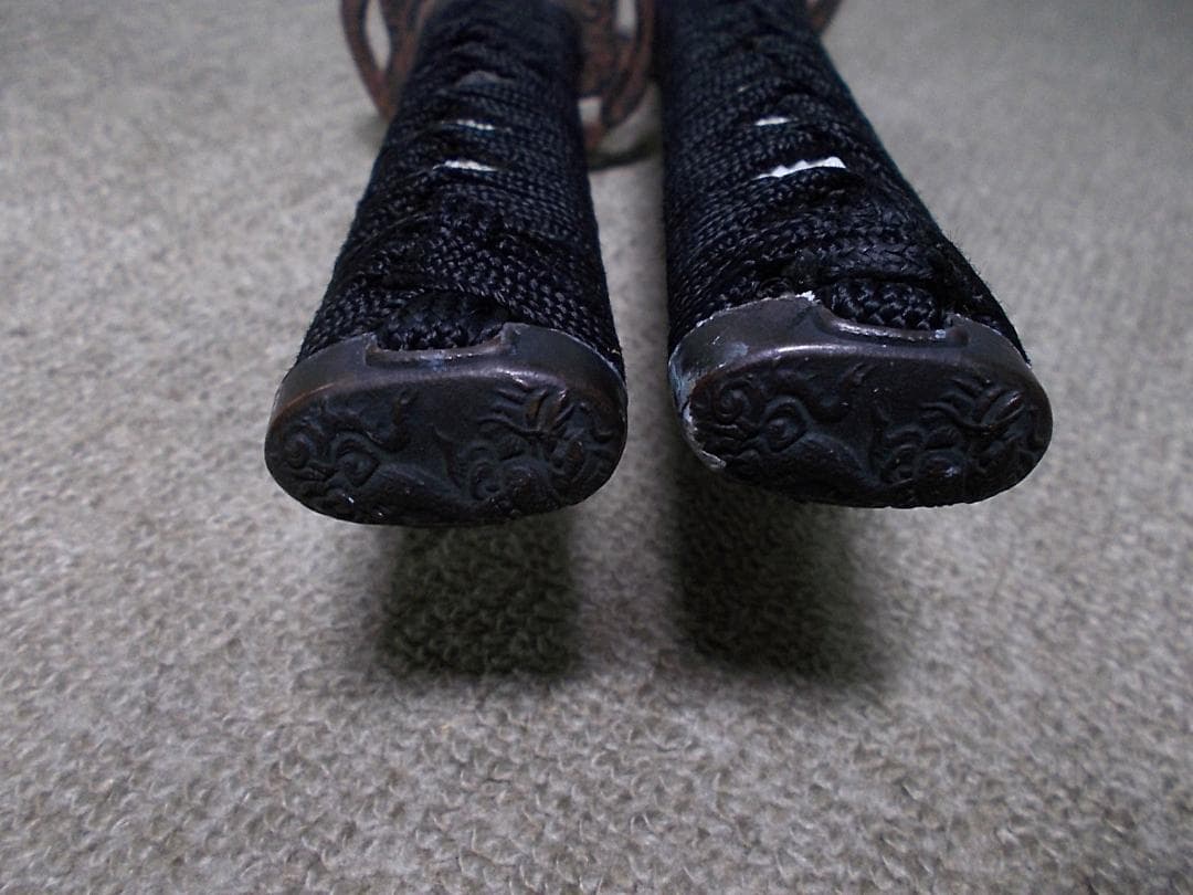 模造刀 居合刀 日本刀全長102cm1289g 67.5cm801g 鉄鍔 竹編