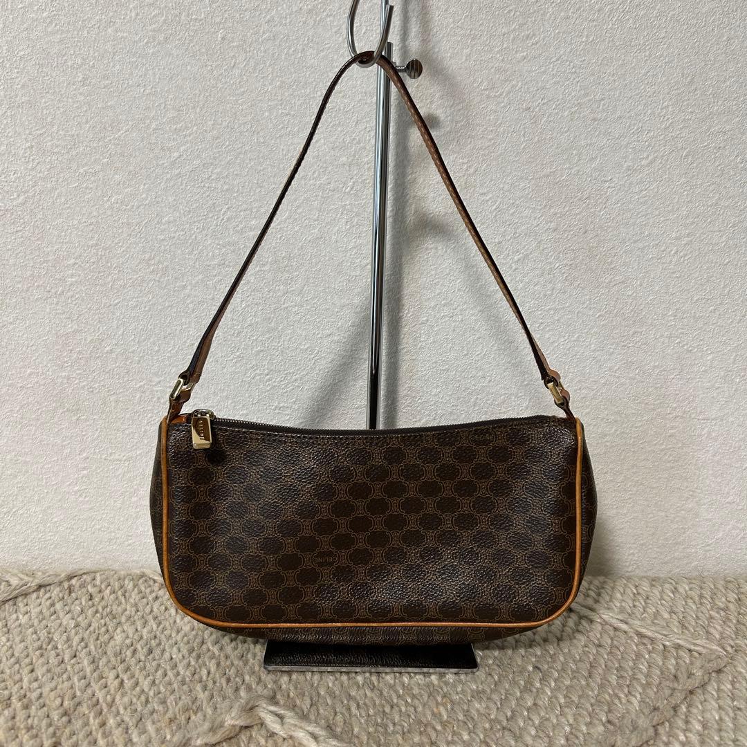 美品 CELINE セリーヌ トリオンフ マカダム柄 ワンショルダーバッグ