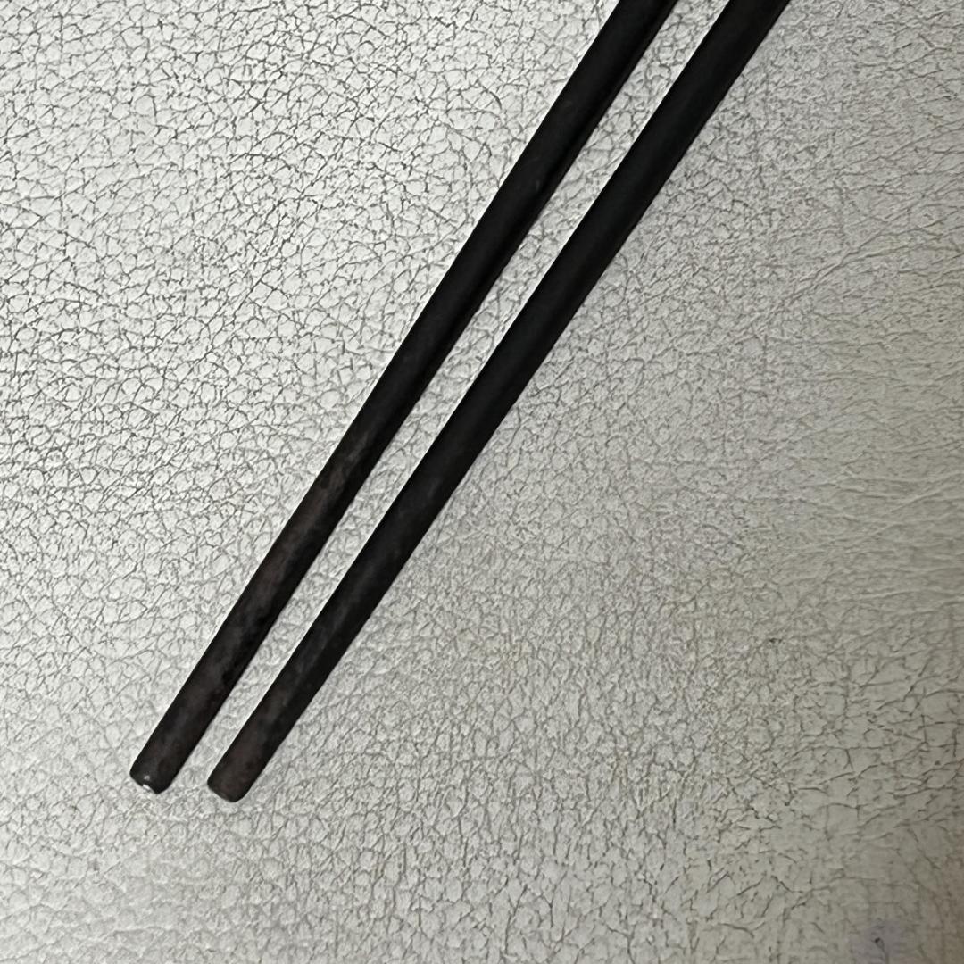 高木治良兵衛 象嵌入 火箸 共箱 茶道具 【k3444】