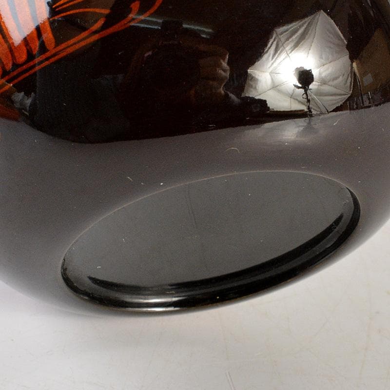 茶道具　蒔絵師　中出松峰作　白檀塗　螺鈿装飾　八ッ橋蒔絵　中棗　共箱　V6444