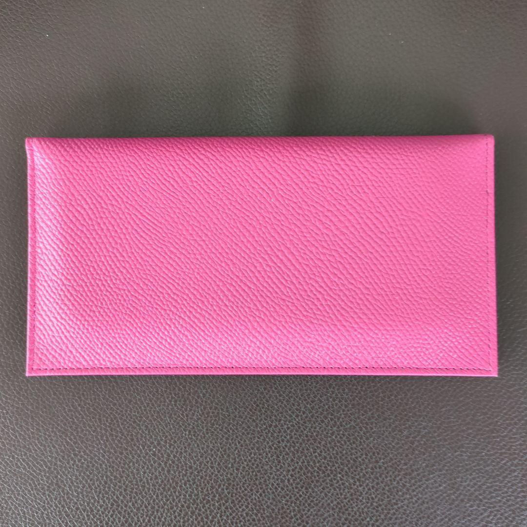 皇居 長財布 限定 宮内庁 本革 菊の御紋 ピンク 財布 ローズピンク