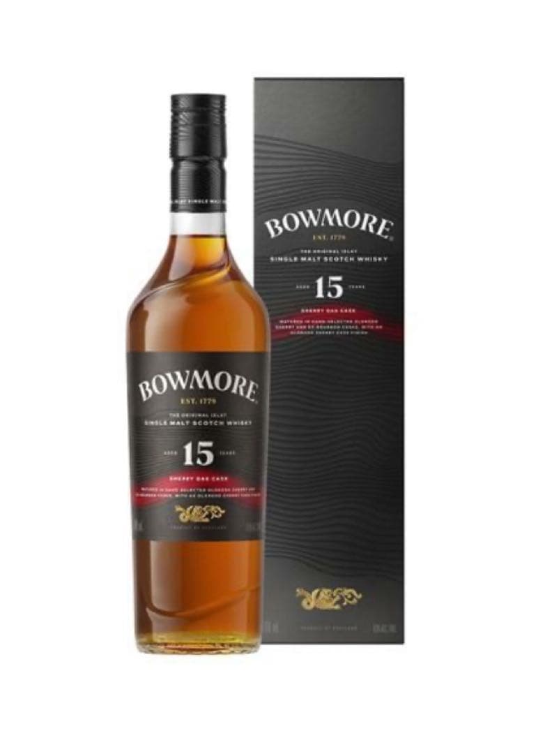 BOWMORE 15年 シェリー　シングルモルトウイスキー Bowmore 15 year old Sherry Cask Islay Malt | 700 ml Bottle