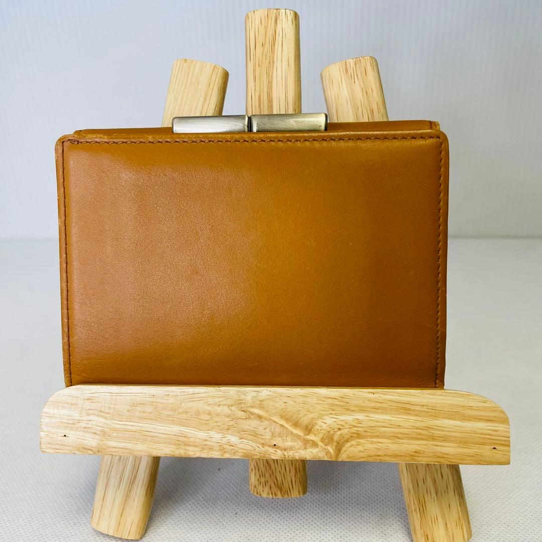 BURBERRY 人気 がま口財布 茶 レザー ノバチェック コンパクト財布