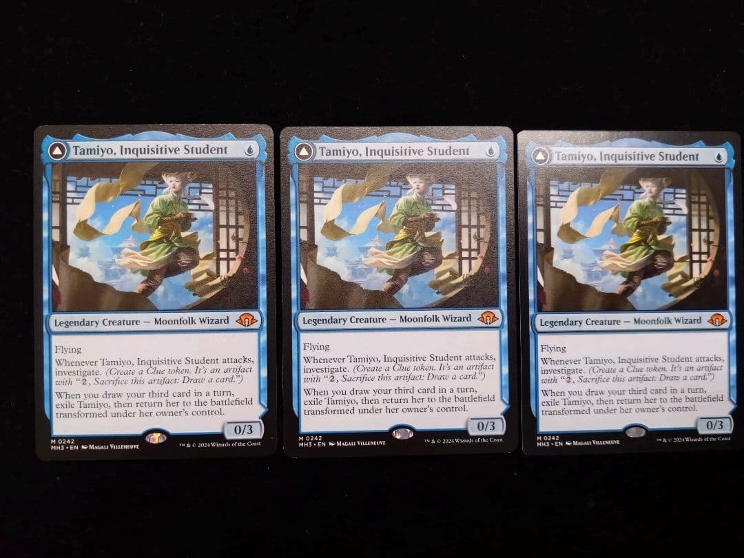 MTG 知りたがりの学徒、タミヨウ　Tamiyo 英語 3枚セット 英)知りたがりの学徒、タミヨウ / Tamiyo, Inquisitive Student - 老練