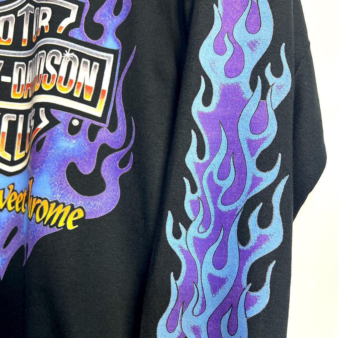 L ロンT カニエウエスト ハーレーダビッドソン ブルーフレイム