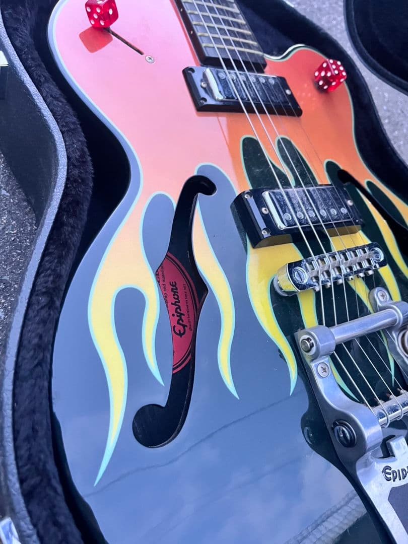 美品 Epiphone Flamekat エレキギター ケース付 希少