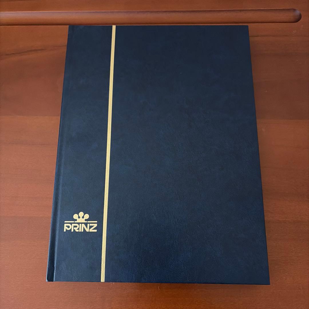 切手ストックブック 9段ポケット 32ページ 切手帳 プリンツ社 (青