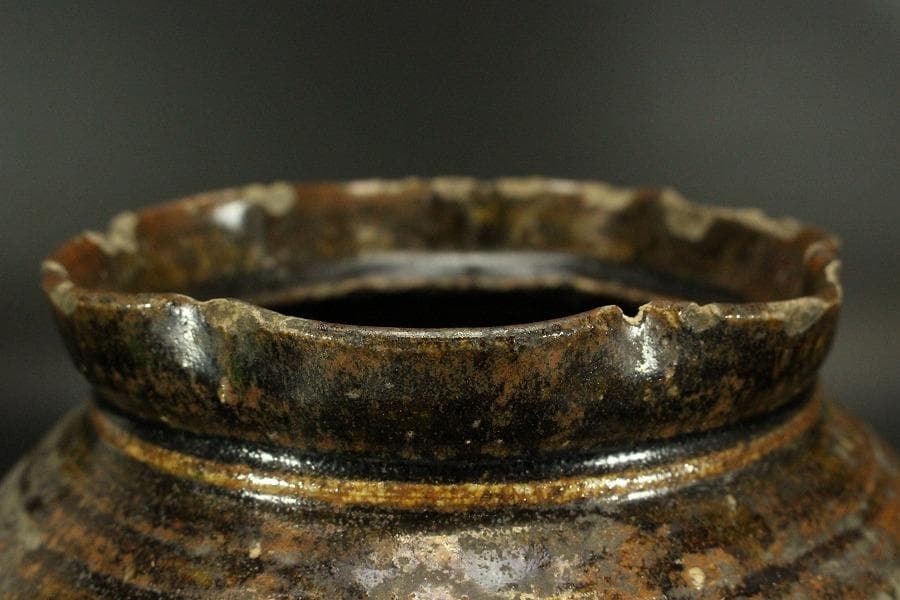 古瀬戸 砂金袋型 水指 茶道具 江戸時代(ZE566)