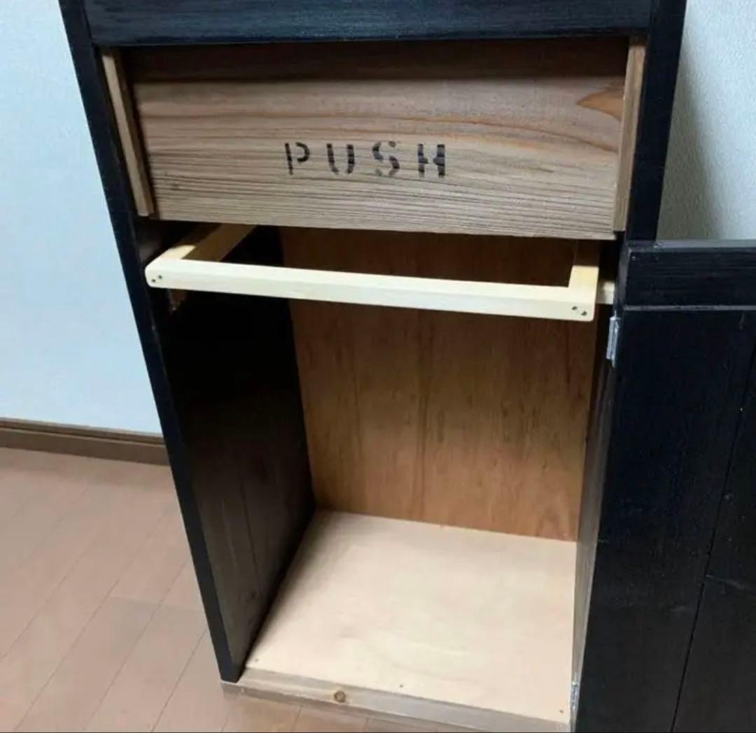 45L ダストボックス 黒茶 アメリカン お洒落ゴミ箱 男前インテリア