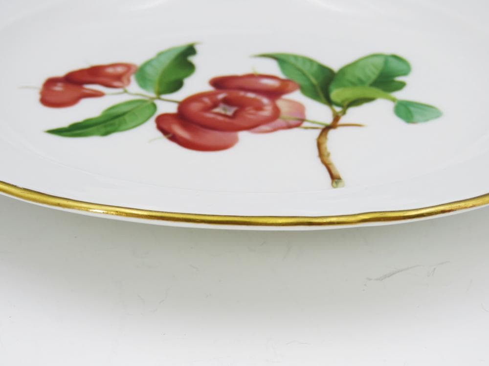 ☆希少☆マイセン　果実・フルーツ絵皿「レンブ」21.5cm　ボタン剣１級品