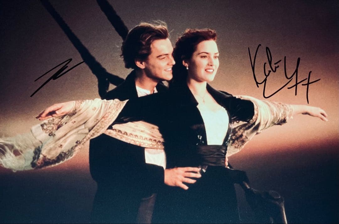タイタニック レオナルド・ディカプリオ & ケイト 直筆サイン入り写真