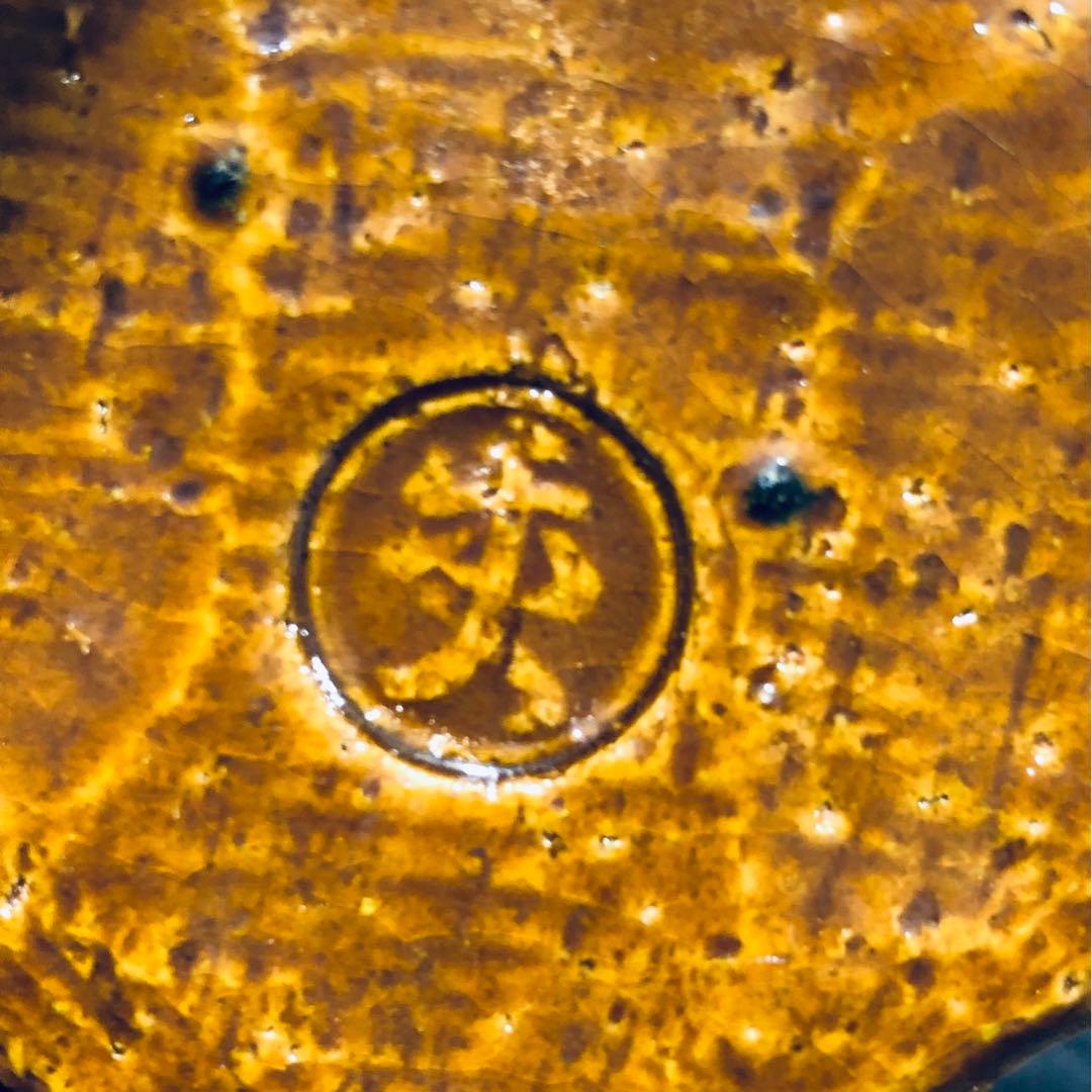 美しい古美術◇蔵から美しい飴茶色の扇の香壺、香合が