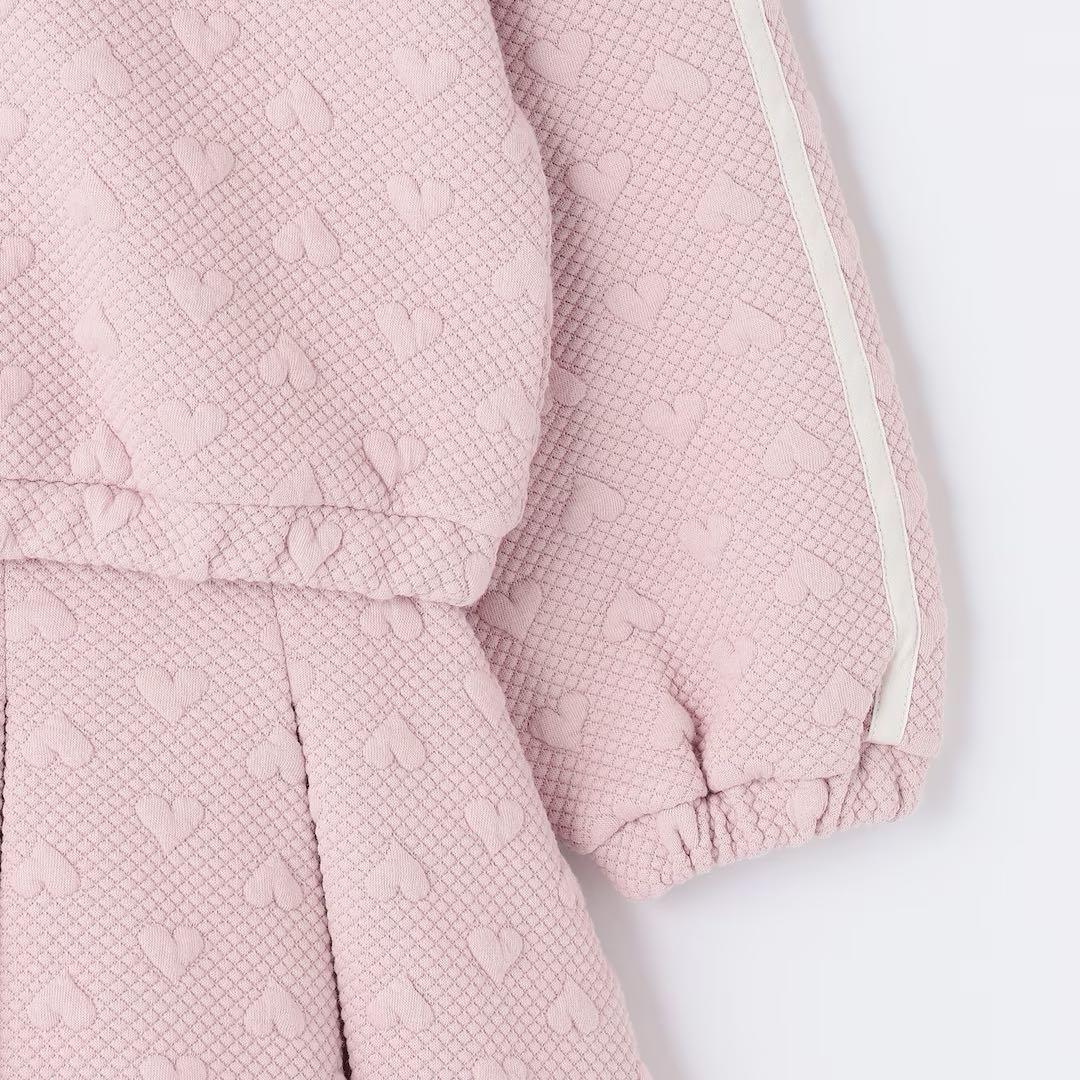 メゾピアノ新品新作タグ付きカットジャガードハーフZIPセーラーセットアップ130