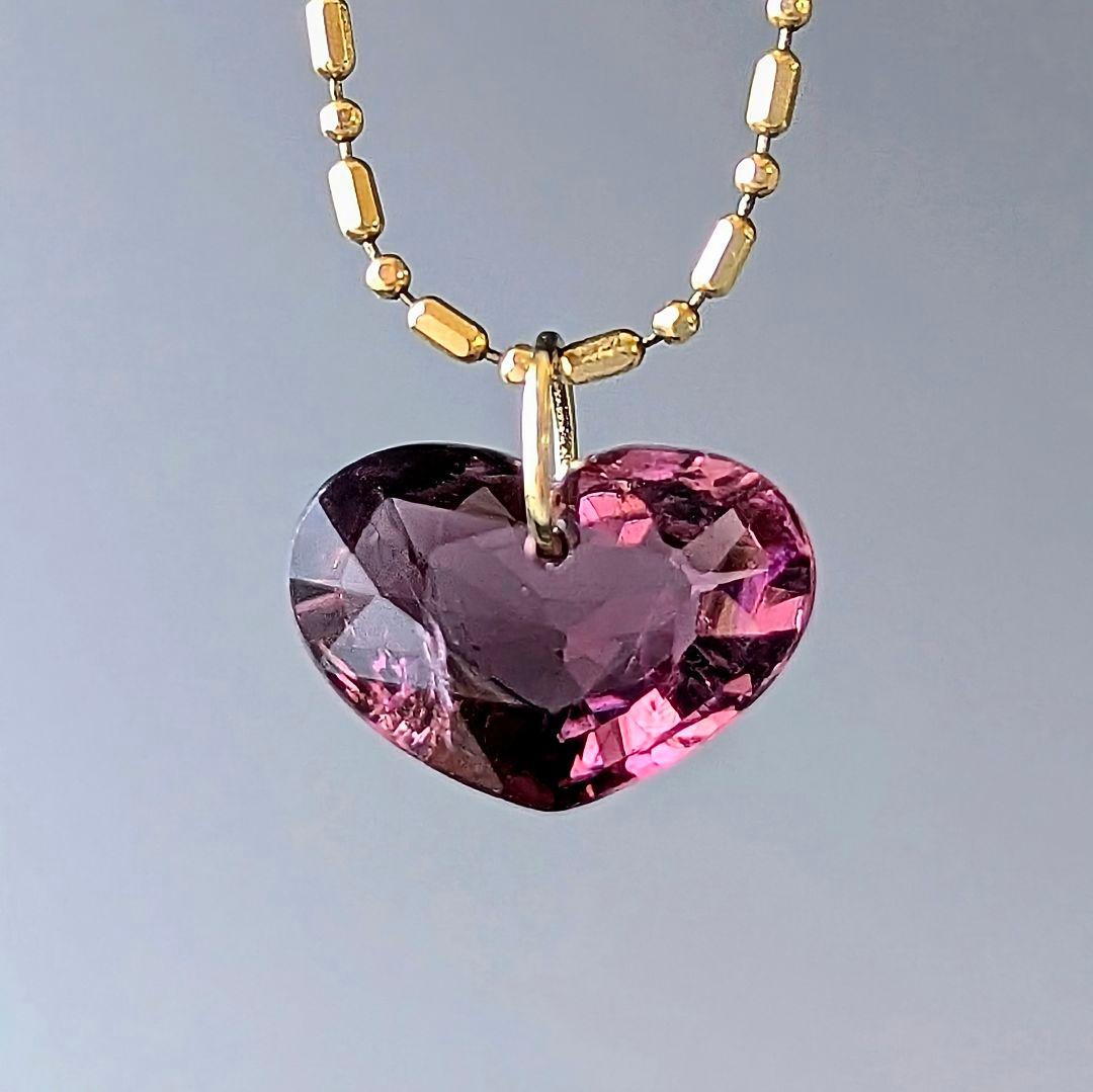 ♢N♢K18 ルベライト ネックレスチャーム ペンダントトップ