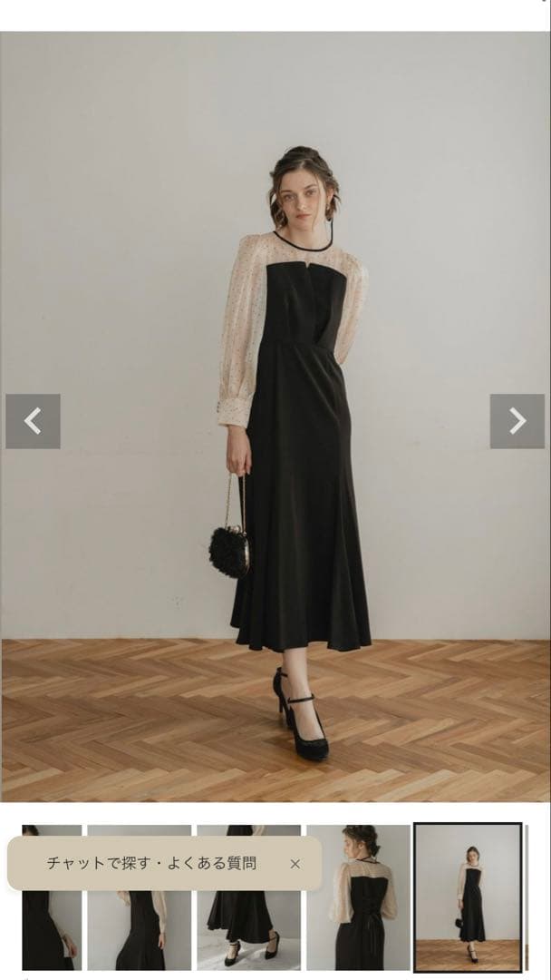 dorrydoll ドットスリーブマーメイドドレス ドットスリーブマーメイドドレス（ドレス）｜Dorry Doll（ドリードール