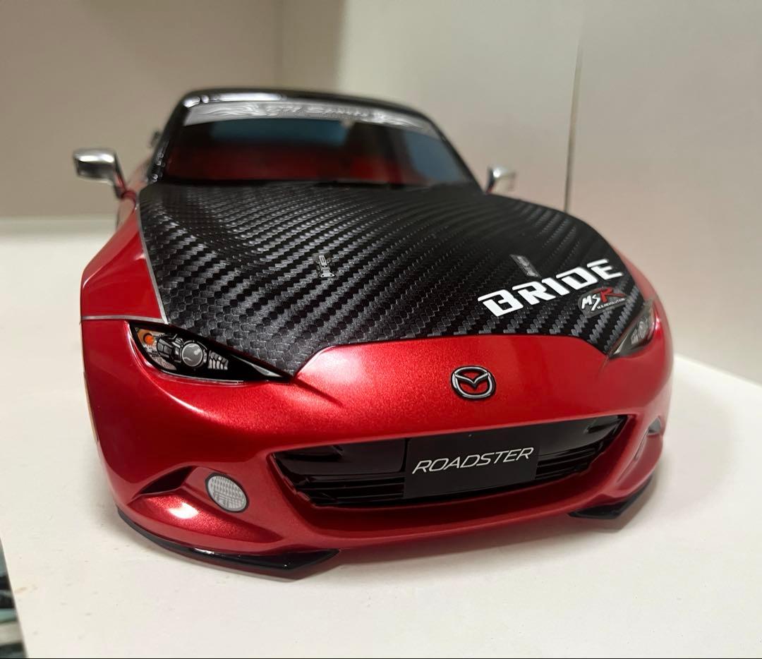 ラジコン 1/10 タミヤXB マツダ ロードスター レッドボディとタイヤセット