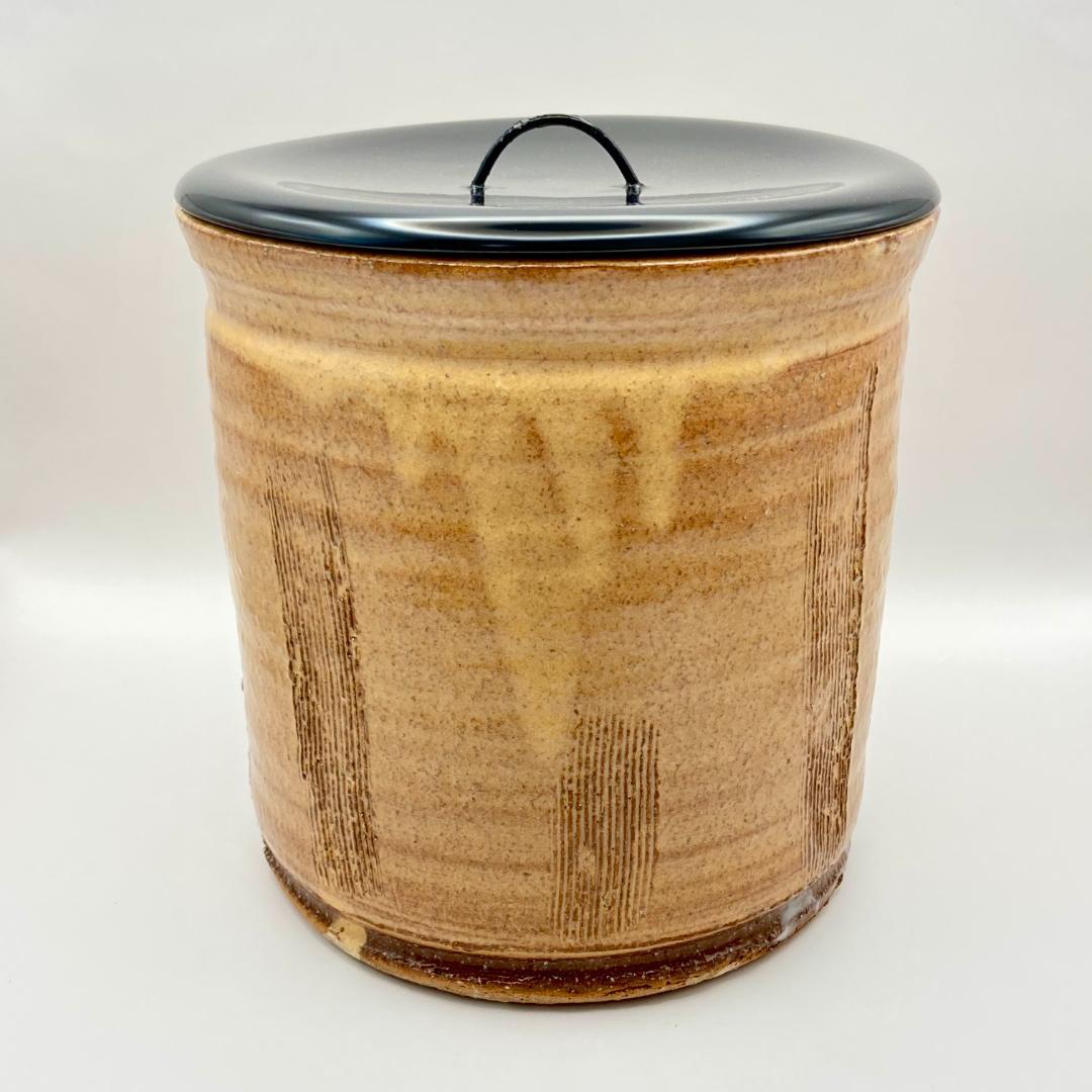 一重口水指 萩焼 大野孝晴 瑞峰窯 共箱 茶道具 茶器 共蓋付 伝統工芸品