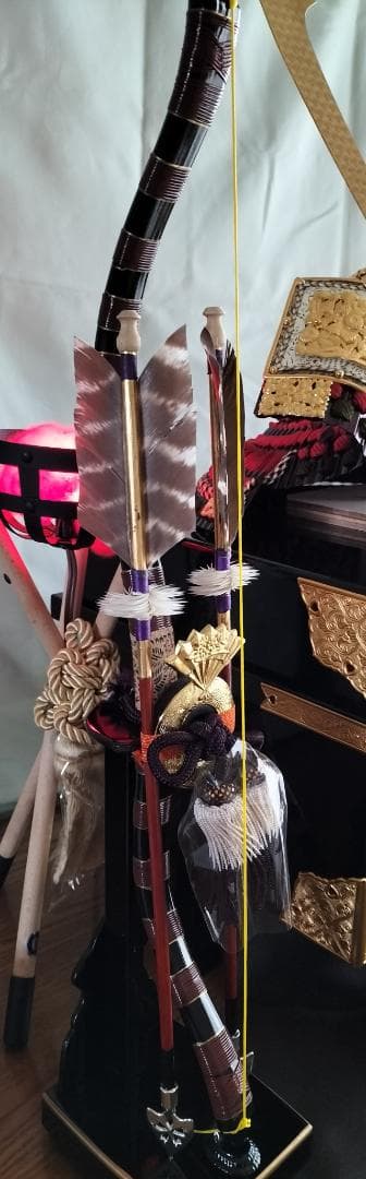 久月 五月人形セット（兜収納飾り、弓太刀、篝火）