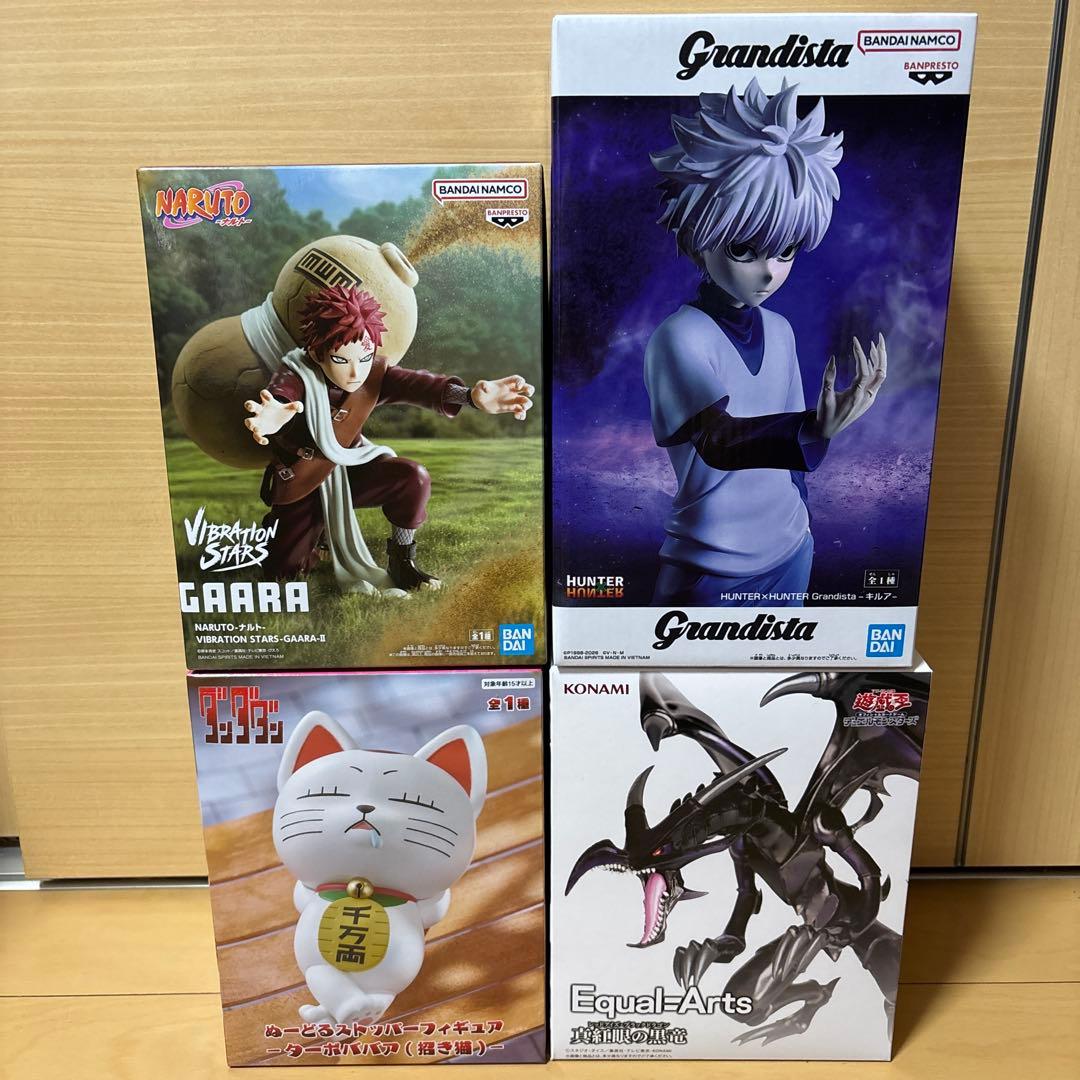 プライズフィギュア まとめ売り H×H ナルト ダンダダン 遊戯王 4点