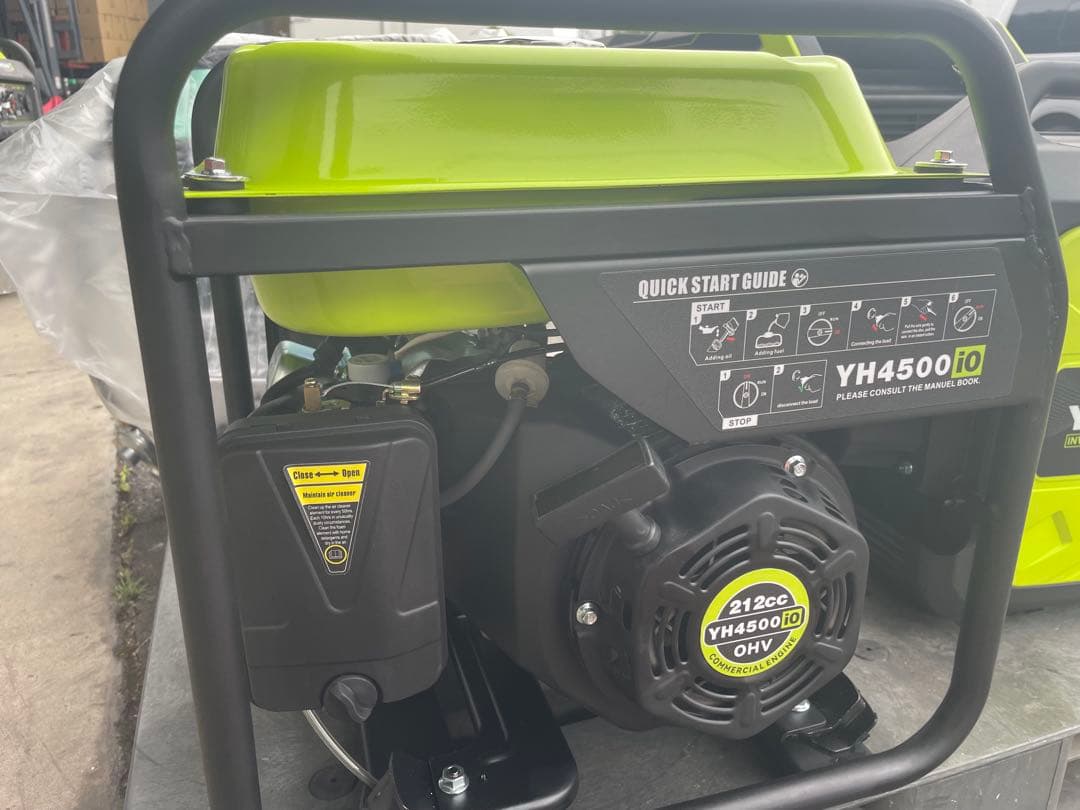 発電機インバーター オープン型 定格出力4.0kVA ガソリン発電機 8L燃料