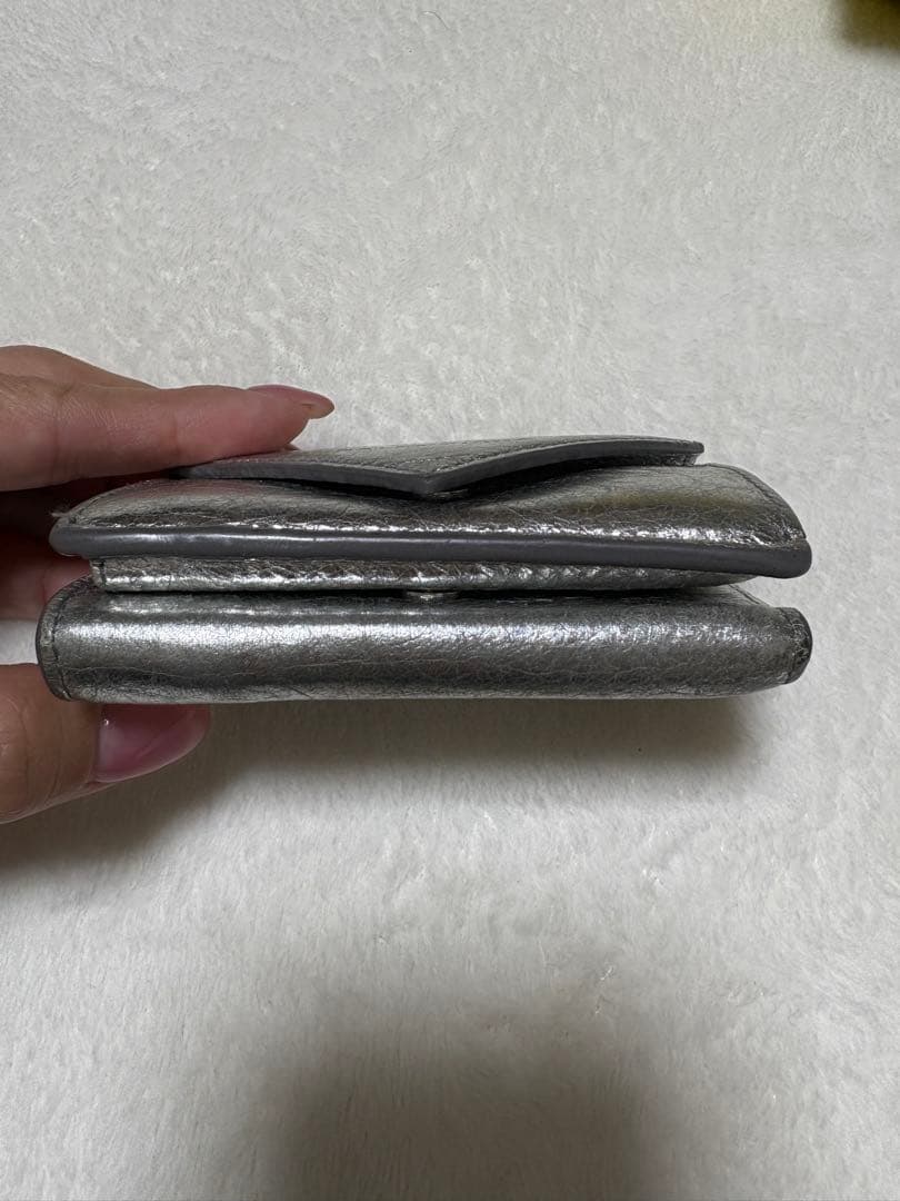 BALENCIAGA バレンシアガ　三つ折りウォレット　シルバー　財布
