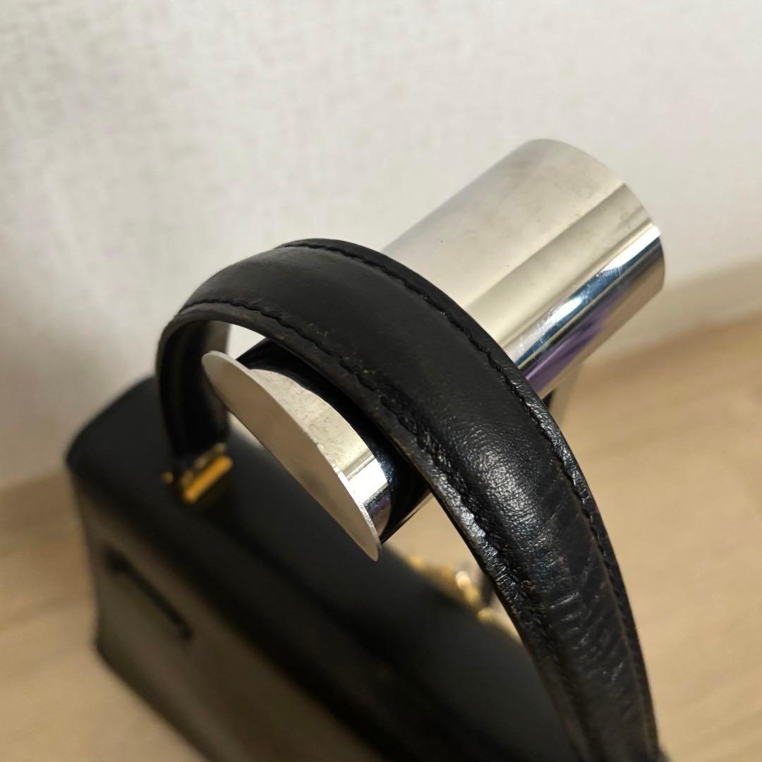 【本物】BALLY トップハンドルバッグ 本革レザー 黒 ターンロック y2k