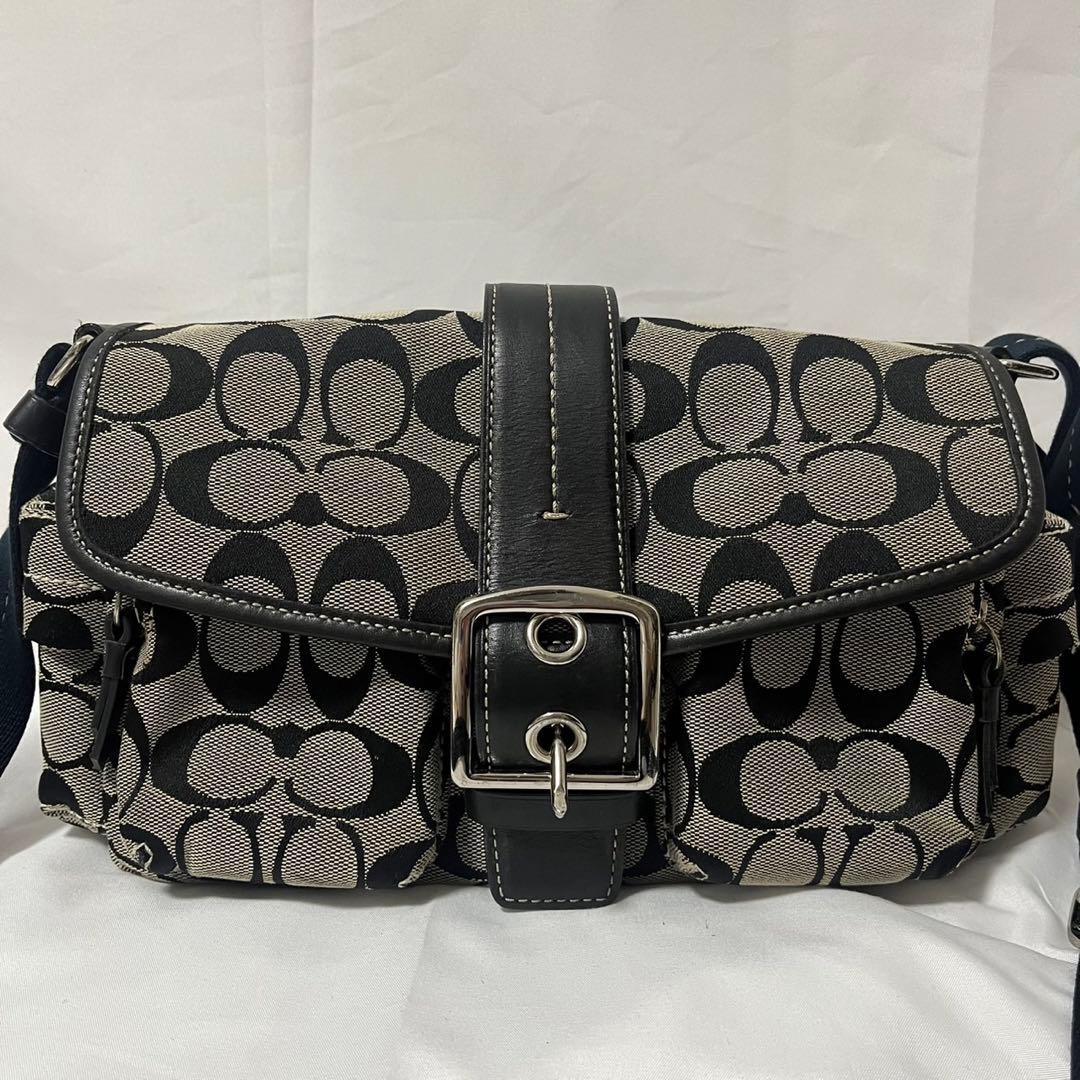 ✨極美品✨　coach ショルダーバッグ　バッグ　キャンバス　シグネチャー