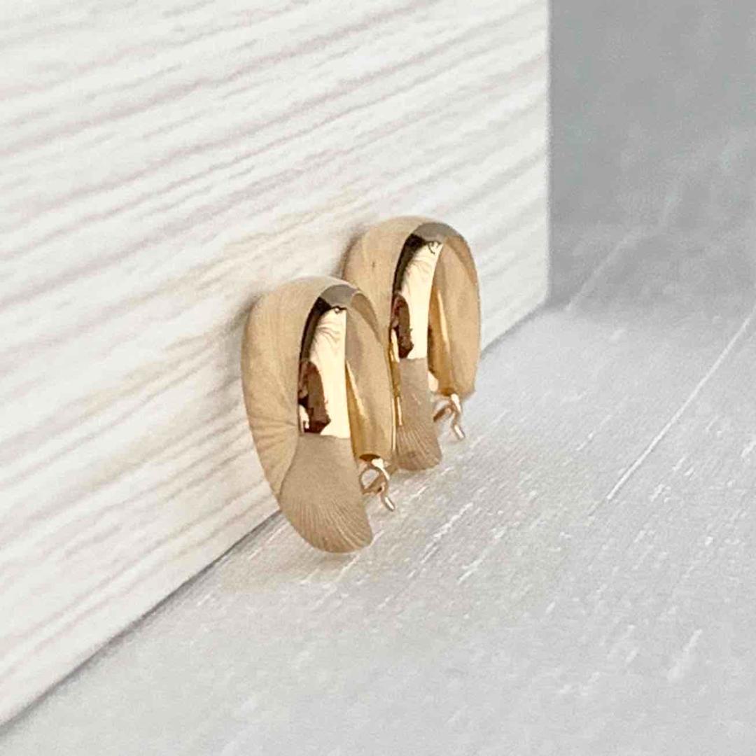 k18 ピンクゴールド 5×13 月甲 フープピアス 地金＊18金【3