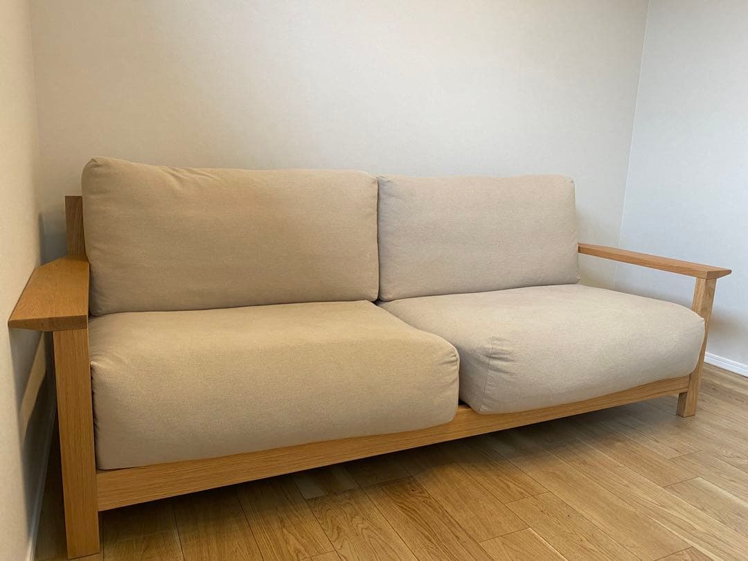 【配送料込】無印3シーターソファカバー付き